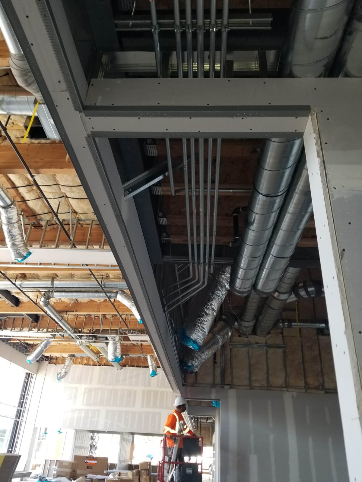 Emt Conduit Runs In Commercial Build Out — INE Electrical Service job photo