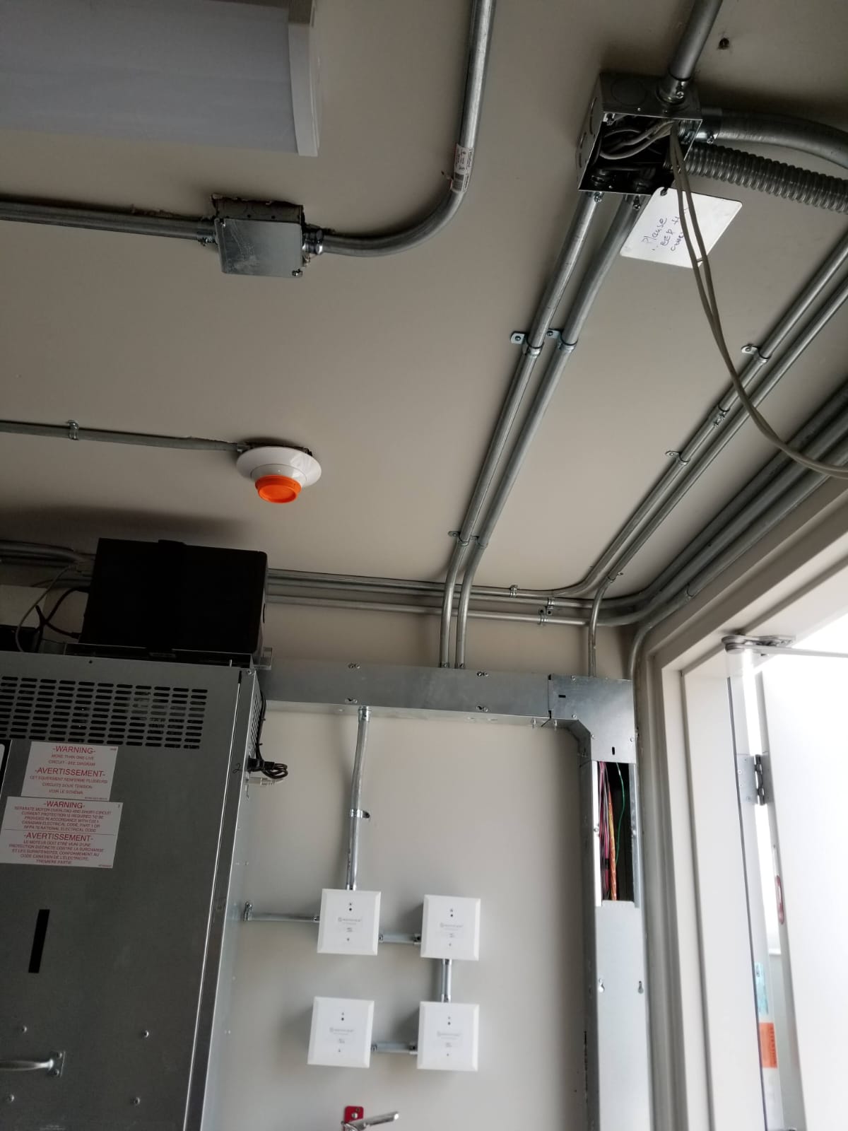 Equipment Room Conduit And Low Voltage Boxes — INE Electrical Service job photo