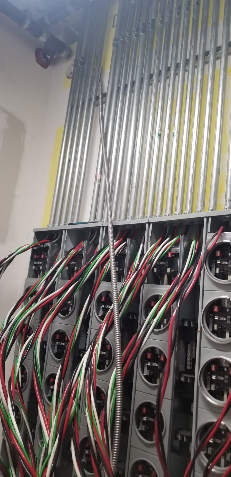 Multi Unit Meter Bank Wiring — INE Electrical Service job photo