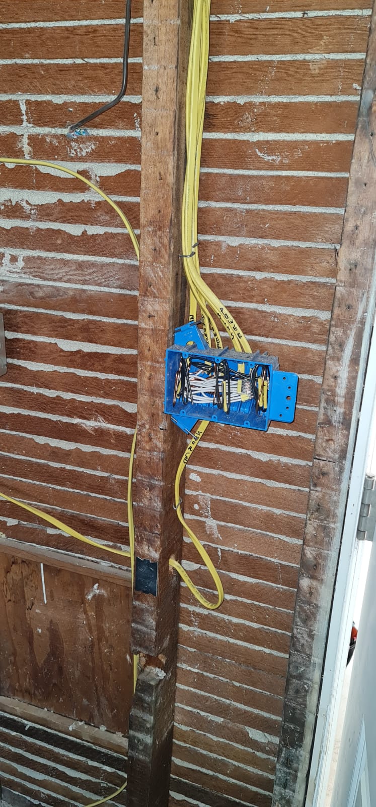Three Gang Switch Box Rough In — INE Electrical Service job photo